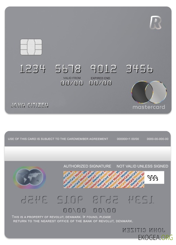 Danemark Revolut bank premium mastercard